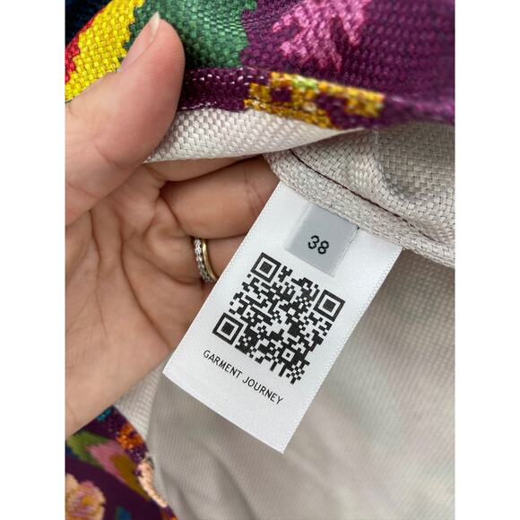 Gabriela Hearst Henri Paradiso Print Multicolor Long Sleeve Top Size 38 NWT - Picture 5 of 7